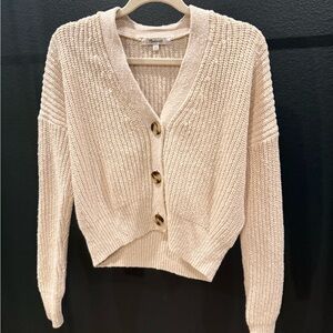 Madewell Beige Button-Up Cardigan